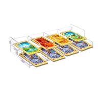 DICOSMETIC 2-Tier 8-Grid Acrylic Card Tray Organizer Clear Card Sorting Tray Holder Game Piece Holder Accessories for Catan Settlers Board Game and All Other Cards Games