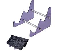 DICOSMETIC 2-Tier Acrylic Keyboard Display Stands Black Keyboards Storage Stand 16.4x17.5x13.3cm Mechanical Keyboard Holder for Computer Tablet, Holds up to 2 Keyboards