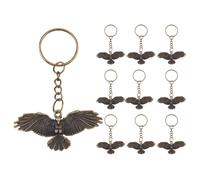 DICOSMETIC 20Pcs Eagle Keychain Bulk 80mm Antique Bronze Eagle Key Ring Bird Key Chains Flying Animal Keychain Alloy Keyrings with Metal Charms Bag Ornament Keychains for Women Men