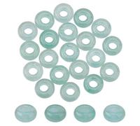 DICOSMETIC 20Pcs Natural Green Aventurine Beads Large Hole Gemstone Beads 10mm Stone Beads Rondelle European Beads for Bracelet Necklace Jewelry Making, Hole:4mm