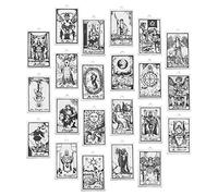 DICOSMETIC 22Pcs Tarot Pendants Stainless Steel Tarot Card Charms Vintage Magic Lucky Amulet Pendants 22 Major Arcana Astrology Divination Necklaces Charms for Jewelry Making, Hole: 2mm