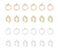 DICOSMETIC 24Pcs Huggie Earring with Loop 2 Colors Round Hoop Earrings Leverback Earring Hooks Stainless Steel Earrings Findings for DIY Jewelry Making, Hole: 1.4mm, Pin: 1mm