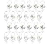 DICOSMETIC 24Pcs Travel Keychain Bulk Travel Bag Charm Airplane Camera Keychains Alloy Purse Handbag Travels Keyring Antique Silver Cute Key Chain for Women Men