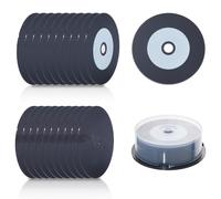 DICOSMETIC 25Pcs Blank Music Disc CD-R Blank Discs CD Recordable Media 700MB Storage 80 Minutes 52X Recordable Disc for Data and Music, Black