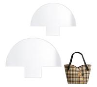 DICOSMETIC 2Pcs 2 Sizes Transparent Handbag Sewing Template Clear Acrylic Quilting Templates Small Tote Bag Patterns for Sewing Handbag Pre Cut Create Beautiful Bags