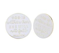 DICOSMETIC 2Pcs Christian Inspiration Lapel Pin God Is Within Her She Will Not Fall 46:5 Religious Christian Enamel Pins Bible Lapel Pin Alloy Badge Brooch for Women Men Bag Hat Clothes