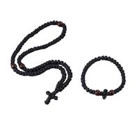 DICOSMETIC 2Pcs Christian Orthodox Prayer Rope 33/100 Knot Orthodox Greek Prayer Rope Greek Komboskoini Chotki Protection Blessing Cross Charm Religious Gift for Men Women