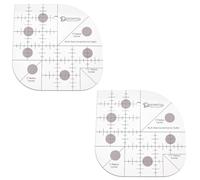 DICOSMETIC 2Pcs Curved Corner Ruler Acrylic Quilting Rulers 6.1x6.1 Inch Sewing Patchwork Ruler Sewing Template Tools Transparent Cloth Rulers Multifunctional Tool for Craft Projects DIY Sewing