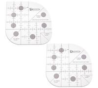 DICOSMETIC 2Pcs Curved Corner Ruler Acrylic Quilting Rulers 8.03x8.03 Inch Sewing Patchwork Ruler Sewing Template Tools Transparent Cloth Rulers Multifunctional Tool for Craft Projects DIY Sewing