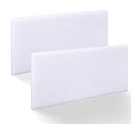 DICOSMETIC 2Pcs HDPE Plastic Sheet High Density Polyethylene Sheet 0.33" Thick Size 6" x 12" White Solid Plastic Block Flat Panel DIY Materials for Home Decor Handicrafts