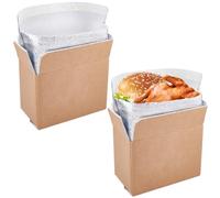 DICOSMETIC 2Pcs Thermal Insulation Cold Pack Shipping Boxes Insulated Shipping Box with Aluminum Foil Liner Insulated Cooler Mailing Boxes for Moving Hot Chilled Food, 21x11x20cm