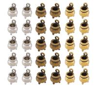 DICOSMETIC 30pc 3-Color Small Censer Charms Tibetan Style Witch Cauldron Cube Connector Antique Bronze/Silver/Gold Mini Censer Pendants Alloy Charms for Jewelry Making, Hole: 1.8mm