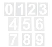 DICOSMETIC 30Pcs 10 Styles 1.7 Inch Numbers Stencil PET Plastic Stencils Reusable 0-9 Digital Template Number Stencil Templates for Door Signs Road Painting Scrapbooking