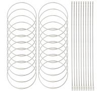 DICOSMETIC 30Pcs Wire Keychain Cable 3cm Large Key Chain Rings Nylon Coated Stainless Steel Loops Metal Cable Key Ring for Hanging Luggage Tags and ID Tag Keepers
