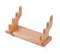 DICOSMETIC 4-Tier Wooden Magic Wand Holder and Display Stand Wizard Wand Stands Beech Wood Magic Wands Rack BurlyWood Display Stand for Desktop Office Home Decoration
