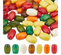 DICOSMETIC 400Pcs Wooden Beads Oval Natural Wood Beads 12x8mm Macrame Beads Large Hole Beads Handmade Crafts Loose Beads Rice Wood Beads for DIY Bracelet Jewelry Making Party Decor