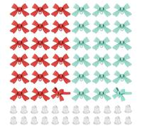 DICOSMETIC 40Pcs 2 Colors Bow Earring Finding Christmas Theme Bowknot Stud Earring Alloy Bow Tie Post Earrings 925 Sterling Silver Pin 40Pcs Plastic Ear Nuts for DIY Earrings Jewelry Making