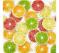 DICOSMETIC 40Pcs 4 Colors Grapefruit Slice Charms Colorful Orange Lemon Charms Cute Fruit Dangle Pendants Light Gold Alloy Enamel Pendants for Jewelry Crafts Making, Hole: 2mm