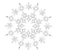DICOSMETIC 40Pcs 4 Style Stainless Steel Charms Mixed Shape Antique Sun Snowflake and Star Charms Pendants for Earring Bracelet Necklace Jewelry DIY and Craft Making