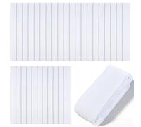 DICOSMETIC 40Pcs Cotton Quilting Fabric Roll 50x6.5cm Jelly Fabric Strips Rolls White Jelly Roll Textile Solid Color Quilting Strips for Quilt Handmade DIY Craft Sewing