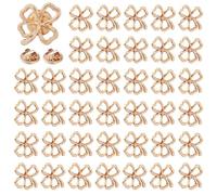 DICOSMETIC 40Pcs Four Leaf Clover Pins Alloy St. Patrick's Day Pins Clover Lapel Brooches Hollow Golden Pin 4 Leaf Clovers Brooch for Backpack Clothes Hat Decorations