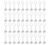 DICOSMETIC 40Pcs Glass Disco Party Favors Disco Ball Keychain Platinum Bachelorette Party Keychain 8cm Mirror Disco Ball Keychains for Party Supplies Decorations