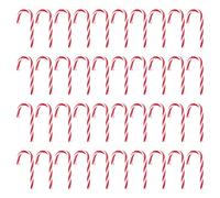 DICOSMETIC 40Pcs Mini Christmas Candy Cane Decoration Plastic Red White Candy Canes Ornaments 8.2cm Tree Candies Canes Decoration for Dollhouse Craft and Christmas Tree Hanging Decor