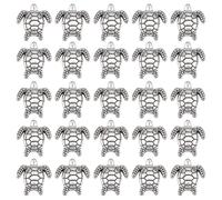 DICOSMETIC 40Pcs Turtle Beads Alloy Ocean Beads Antique Silver Sea Animal Spacer Bead Tibetan Tortoise Loose Bead for DIY Necklace Bracelet Earring Jewelry Making, Hole: 1.2mm