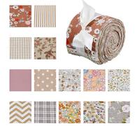 DICOSMETIC 42Pcs Jelly Roll Fabric Bulk Cotton Fabric Quilting Strips Flower Fabrics Patchwork Sewing Roll Floral Cotton Strips Bundles for Blankets Rugs Upholstery Home Decor Purse Making