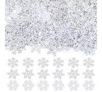 DICOSMETIC 450Pcs 3 Styles Mini Metal Snowflakes Embellishments 5mm Snowflakes Miniatures for Crafts Whiter Winter Christmas Nail Art Flakes Little Craft Pieces for Christmas Party Decor