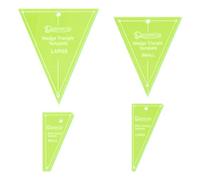 DICOSMETIC 4Pcs Acrylic Quilting Template Rulers Sewing Rulers Set Creative Quilting Cutting Template Hand Patchwork Tool Triangle Stencil Template Multifunctional Ruler for Craft Projects