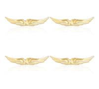 DICOSMETIC 4Pcs Metal Wings Pin Pilot Wing Pin Golden Aviator Pins 2x7.3cm Air Force Senior Pilot Wing Wing Pilot Badge Alloy Brooch Costume Lapel Pins for Hat Shirt Uniform