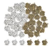 DICOSMETIC 50Pcs 2 Colors Coffee Cup Pendants Vintage Teapot Charms Tibetan Tea Cup Pendants Alloy Tea Cup Pendants Vintage Dangle Charms for DIY Handmade Jewelry Making, Hole: 3mm