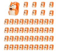 DICOSMETIC 50Pcs Mini Resin Animal Miniature Figurines Micro Landscape Dollhouse Accessories Tiny Squirrel Figures Adorable Garden Accessories for DIY Dollhouse Birthday Party Room Ornament