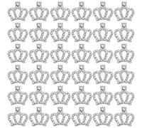 DICOSMETIC 50Pcs Rhinestone Crowns for Crafts 16x17x3mm Small Crown Embellishment Resin Rhinestone Embellishments Flatback Crystal Accessories for Handmade Hair Accessories Craft Clothes Decor