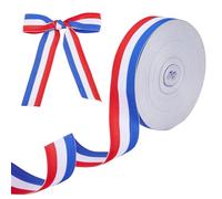 DICOSMETIC 54.68 Yards Red White and Blue Ribbon 1-5/8 Inch Wide Striped Grosgrain Fabric Ribbon Medal Ribbons Gift Wrapping Ribbon for Party Decor All Crafting and Sewing