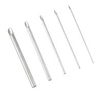 DICOSMETIC 5Pcs Stainless Steel Hole Punch Pottery Hole Cutting Tools Clay Pottery Punch Tools Sculpting Tool Kit Ceramic Digger Carving Tool Circular Clay Holes for DIY Drilling and Sculpture