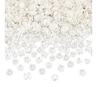 DICOSMETIC 600Pcs 6 Styles Flower Bead Caps 9.5-10.5x10-11x3-4.5mm Creamy White Spacer Beads Caps Plastic Imitation Pearl End Beads Cap Multi-Petal Spacer Bead for DIY Jewelry Making, Hole: 1.5-1.6mm