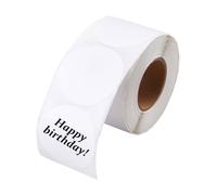 DICOSMETIC 600Pcs/Roll Round Thermal Labels 5cm White Circle Thermal Sticker Labels Small Self-Adhesive Sticker Label for Business Shipping Address Barcodes