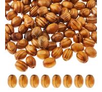 DICOSMETIC 600Pcs Wooden Beads Oval Natural Wood Beads 10x8mm Macrame Beads Large Hole Beads Handmade Crafts Loose Beads Pine Wood Beads for DIY Bracelet Jewelry Making Party Decor