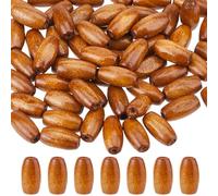 DICOSMETIC 600Pcs Wooden Beads Oval Natural Wood Beads 15x7mm Macrame Beads Large Hole Beads Handmade Crafts Loose Beads Coconut Brown Wood Beads for DIY Bracelet Jewelry Making Party Decor