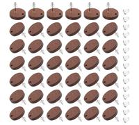 DICOSMETIC 60Pcs Wood Stud Earring Post Stud Earring Findings Wooden Studs with Loop Coconut Brown Flat Round Earrings with 80Pcs Ear Nuts for DIY Jewelry Making, Hole: 1.8mm