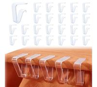 DICOSMETIC 64Pcs Plastic Tablecloth Clips Transparent Tablecloth Clips Table Cloth Holders for Outdoors Windproof Table Cover Holders for Home Wedding Party Outdoor Camping Picnic, Large