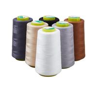 DICOSMETIC 6Rolls 6 Colors Serger Thread Cone Spools 18000 Yards Sewing Thread All Purpose Polyester Threads Spool for Serger Overlock Quilting Piecing Sewing Machine