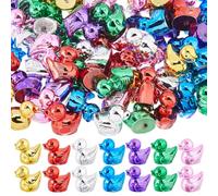 DICOSMETIC 70Pcs 7 Colors Mini Duck Figures Duck Statue Bulk Tiny Ducks Colorful Miniature Ducks Garden Landscape Animal Sculpture for DIY Decoration Party Gift