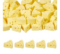 DICOSMETIC 70Pcs Mini Food for Crafts Miniature Food Small Resin Cheese Bulk Artificial Cheese Models Landscape Accessories Kitchen Play Game Foods for Adult Landscape Home Decoration