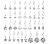 DICOSMETIC 72Pcs 12 Styles Zipper Pull Charms Alloy Zipper Replacement Metal Zipper Decorative Flower Charms Zipper Pull Extended Zipper Tab Mend Fixer for DIY Sewing Craft Backpacks