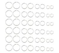 DICOSMETIC 80Pcs 4 Sizes Sterling Silver Jump Rings 2/2.5/4/5mm Open Jump Rings DIY Split Rings Small O Ring Connector for Keychain Necklace Bracelet Earring Jewelry Making and Repair