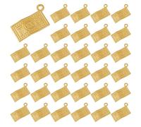 DICOSMETIC 80Pcs Money Charms Bulk Alloy Dollar Bill Charm 100 Sign Cash Charm Golden Paper Currency Pendant Metal Bill Charms for Necklace Bracelet Earring Jewelry Making