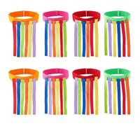 DICOSMETIC 8Pcs 4 Colors Catch Tail Game Belt Oxford Cloth Field Games Catching Equipment with Hook Loop Carnival Yard Games for Adults Family Outdoor Activities